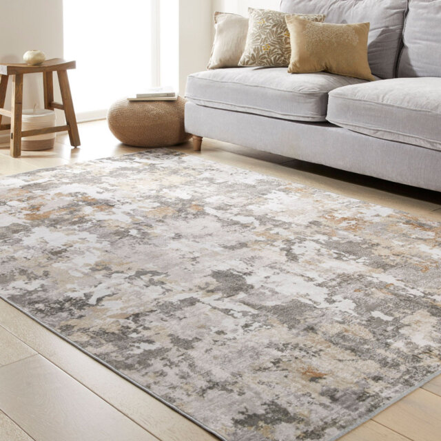 Quarry Modern Soft Washable Rug, Stain Resistant Area Rug For Bedroom, & Dining Room