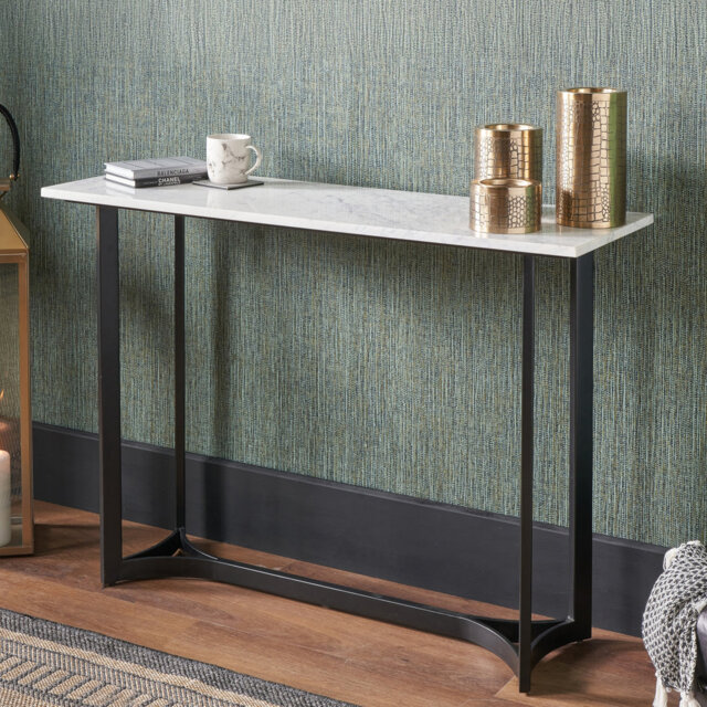 Vitiello 112cm Marble Top Console Table
