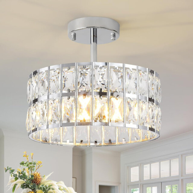 K9 modern crystal ring pendant light, G9 lamp holder, bulb not included