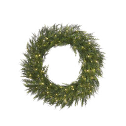 Faux Lighted 72.2cm Wreath