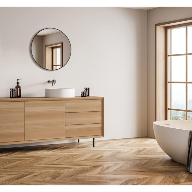 Aluminium Round Mirror