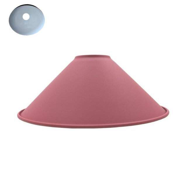 25.4cm H Metal Bowl Lamp Shade ( Screw On ) in Pink