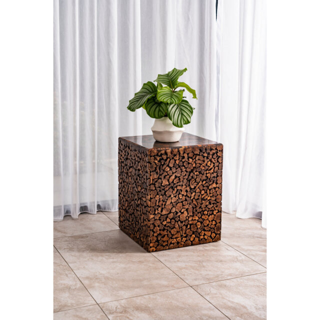 Canary Cube - Resin Top Side Table