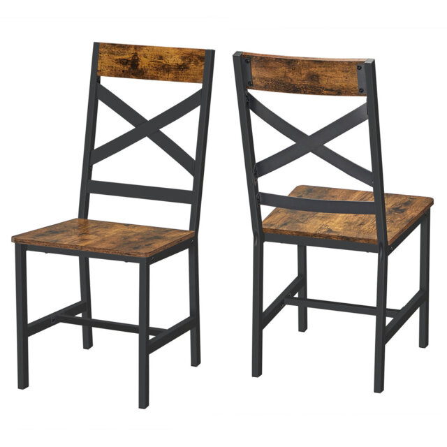 Dining Chairs, Kitchen Chairs Set Of 2, Dining Chairs For Dining Room, Steel Frame, Ergonomic Design, Industrial Style, For Living Room, Dining Room,