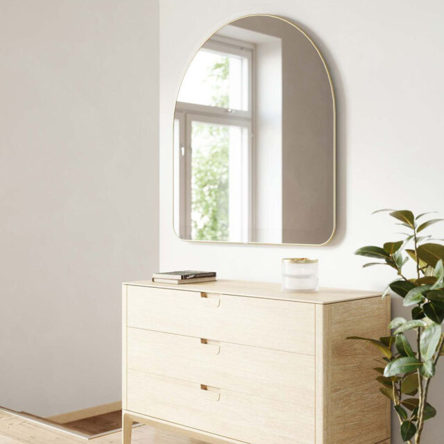 Hubba Wall Mounted Arched Mirror Full Lenght Large Mirror 86 x 91 cm