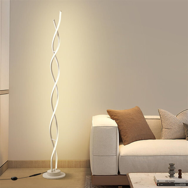 Floor Lamp,LED Floor Lamps For Living Room,3 Color Temperature & 5 Brightness Levels Standing Lamp,55'' Lamps For Living Room With Remote Control And