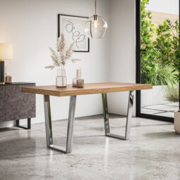 Dayatra Dining Table Modern Table w Chrome Legs
