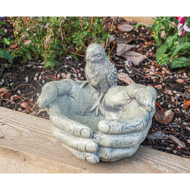Hamel Stone Open Hands Garden Ornament