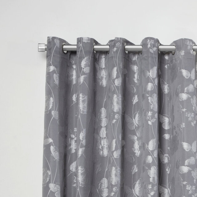 Full Stop Extendable Eyelet Curtain Pole and Hardware Set