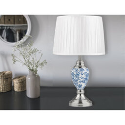 Pulcherie 44Cm White/Blue Table Lamp