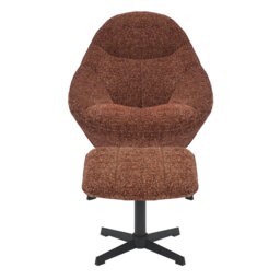 Cayliana Upholstered Swivel Accent Chair with Footstool