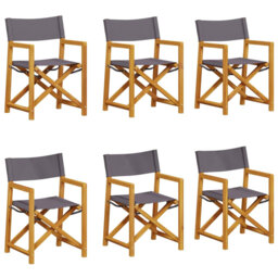 Vidaxl folding garden chairs in cream white fabric