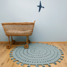 Claycomb Nila Hand Braided Cotton Green Rug