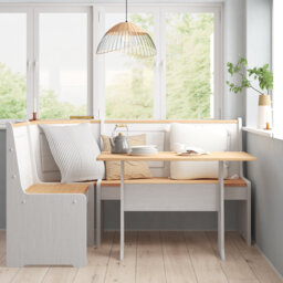 Vigga Solid Wood Corner Bench and Table Set