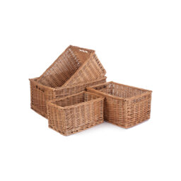 Willow Wicker 4 Piece Storage Basket Set