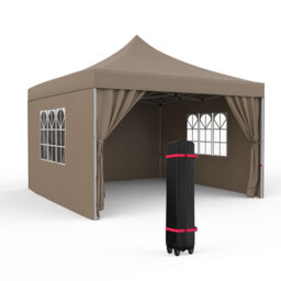 3x3m Pop Up Gazebo – Water Resistant Outdoor Marquee with Sidewalls, Windows & Carry Bag for Garden, Party, Wedding, Camping