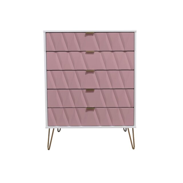 Fully Assembled Forst 5 Drawer 76.5Cm W Chest of Drawers