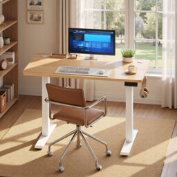 Height Adjustable Desk, Electric Standing Desk, 4 Memory Heights, Sedentary Reminder, 100 X 60 Cm, Yellow