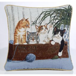 Radlee Kittens Tapestry Cushion Cover with Filler Pad