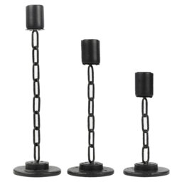 3 Piece Metal Tabletop Candelabra Set