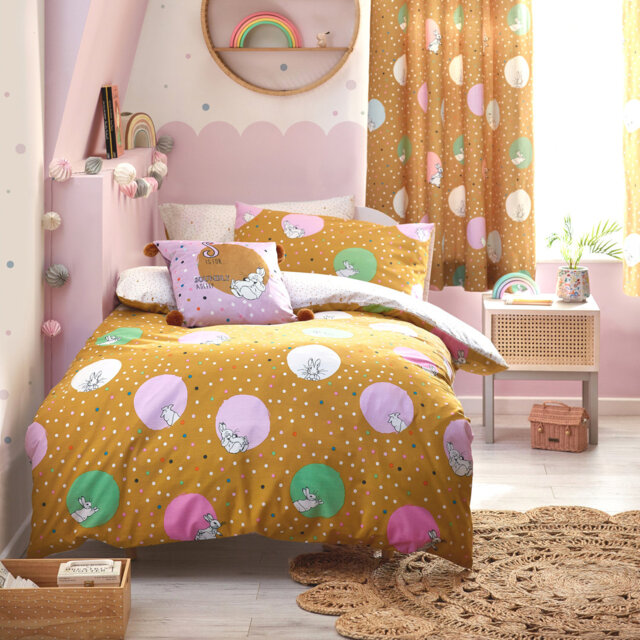 Dotty Peter Rabbit Cotton Blend Dots Duvet Cover Set with Pillowcases Included