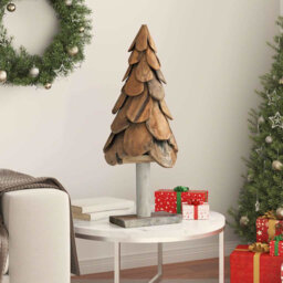 Christmas Tree with Stand Brown Solid teak wood