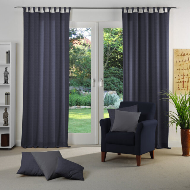 Uni Collection 100% Cotton Room Darkening Curtain Single Panel