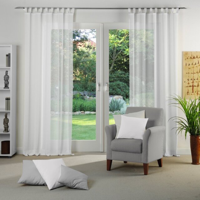 Sunday 82% Polyester And 18% Cotton Semi Sheer Curtain Single Panel