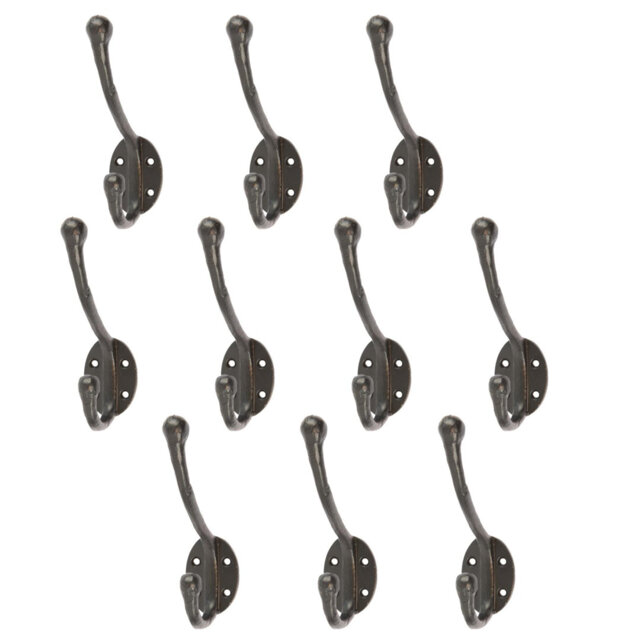 Hammer & Tongs - Rounded Hat & Coat Hook - W35mm x H125mm - Black
