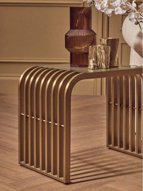 Glass Top End Table