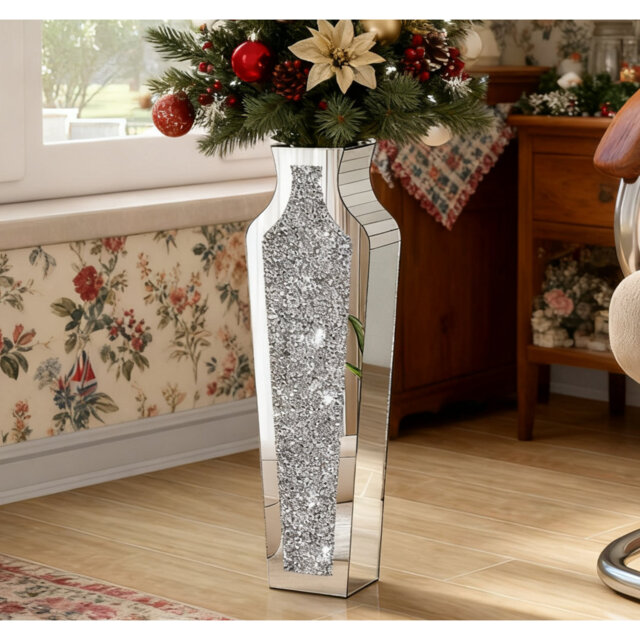 Jasmic 109cm/91.4cm/68cm/46cm Glass Flower Tall Vase Floor Vase Crystal Home Decor
