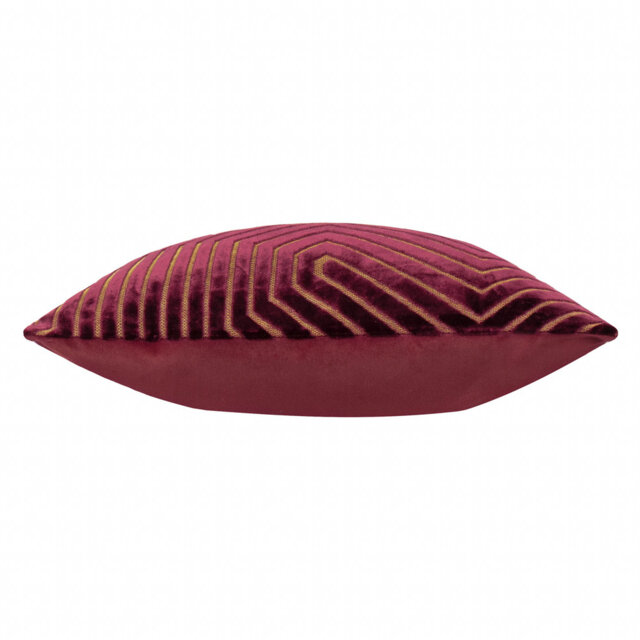 Evoke Geometric Red Square Cushion
