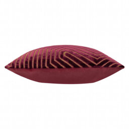 Evoke Geometric Red Square Cushion