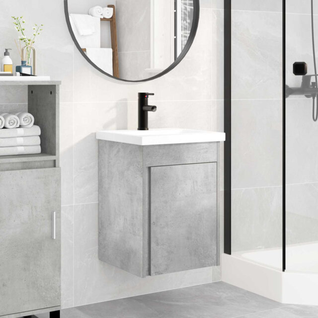 Single Bathroom Vanity with Ceramic Basin