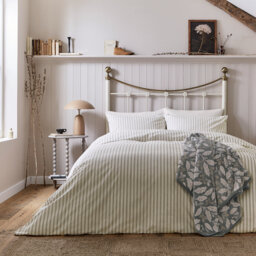 Ticking Stripe Cotton Duvet Cover Set