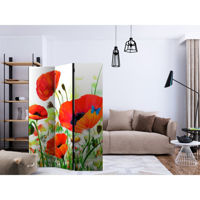 135cm W x 172cm H 3 - Panel Wood Folding Room Divider