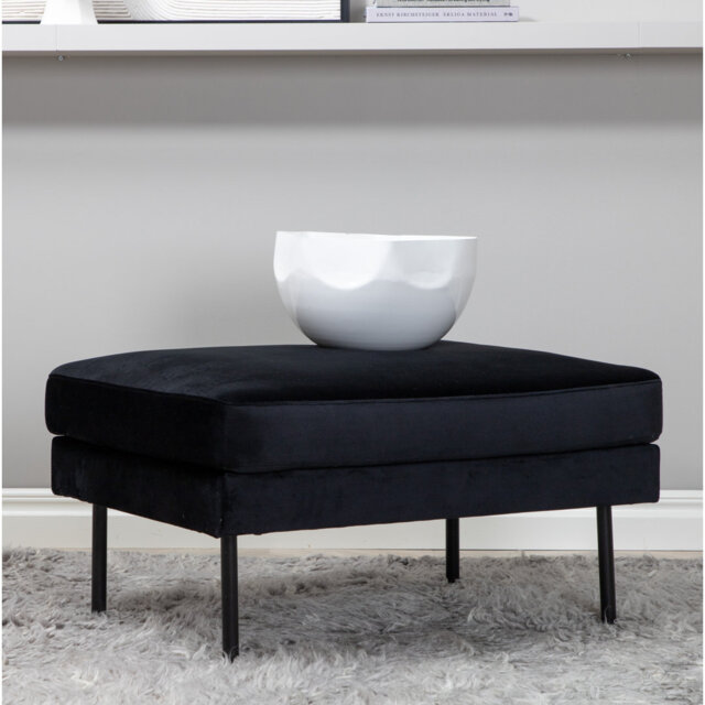 Dareon 64cm Wide Velvet Rectangle Ottoman