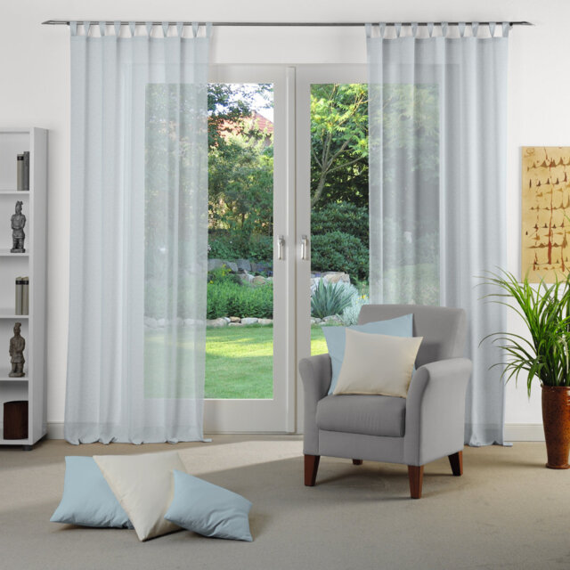 Sunday 82% Polyester And 18% Cotton Semi Sheer Curtain Single Panel