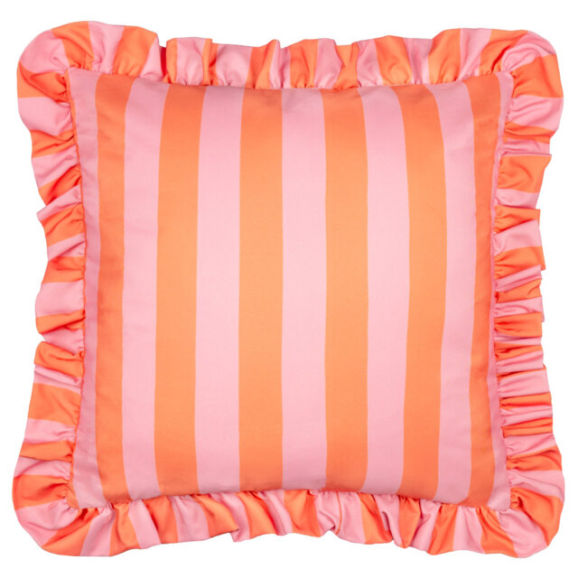 Palm Royale Indoor / Outdoor Striped Square Throw