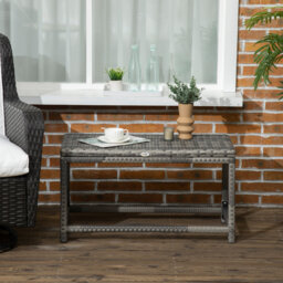 Rectangular Metal Outdoor Side Table , 80cm cm W 40cm cm D