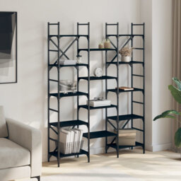 Aadrika 172.5cm H x 127.5cm W Steel Etagere Bookcase