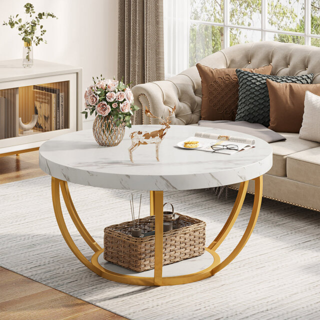 Maissane Floor Shelf Coffee Table with Storage