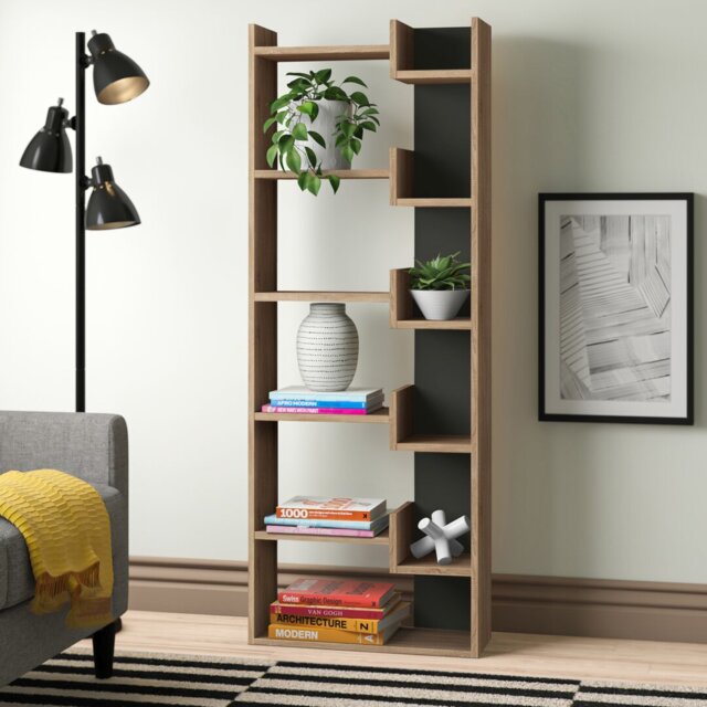 Kara 5-Tier Freestanding Bookcase for Home and Office Storage
