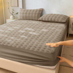 Luxury Thermal Supersoft Faux fur Fitted Sheet - Alpine
