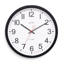 Acctim Kempston Wall Clock Metal Energy Efficient Movement Glass Lens 35cm