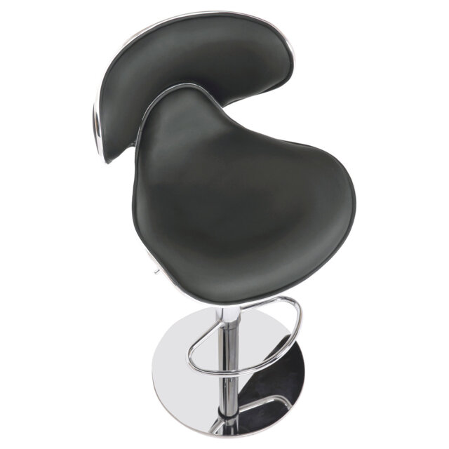 Cevennes Swivel Upholstered Adjustable Height Counter Stool with Metal Frame