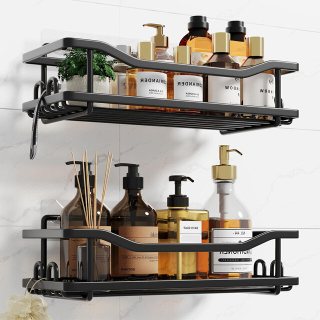 Metal Mounting / Installation Required Bathroom Shelves