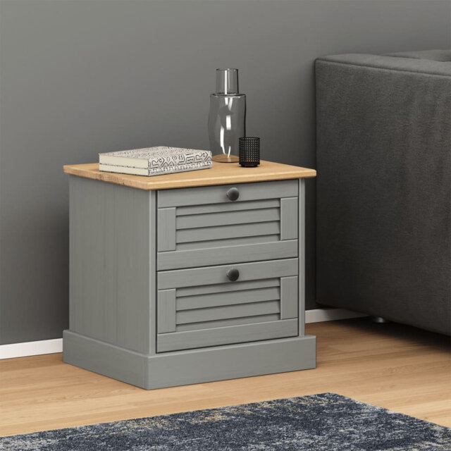 Hull Bedside Cabinet VIGO 42x35x42 cm Solid Wood Pine