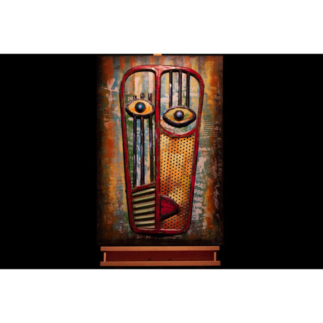 Mask Of Feelings Art Print on Metal