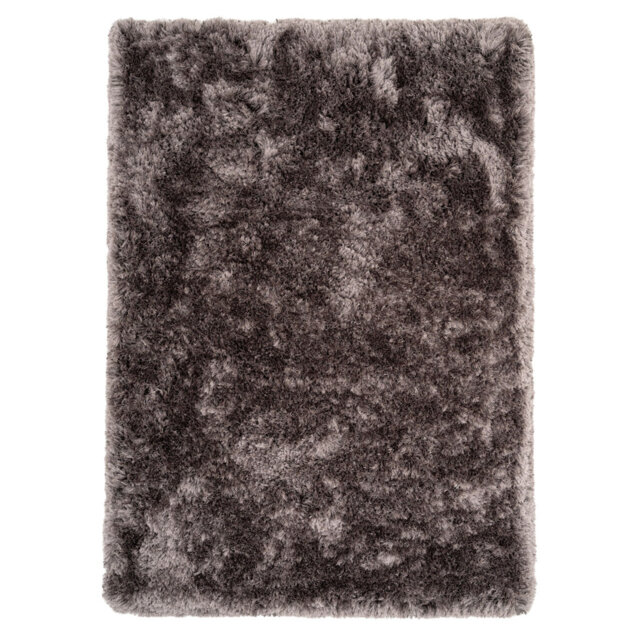 Charcoal Grey Soft Shaggy Living Room Area Rug